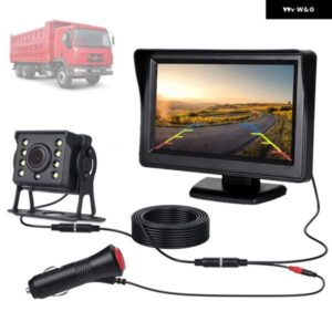 リアビュー カメラ 4.3インチ スクリーンモニター トラック パーキング リア カメラ ナイトビジョン 9-36V