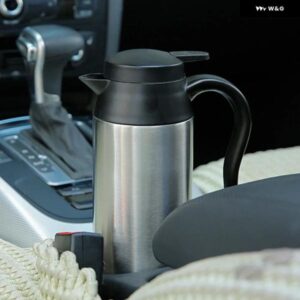 12 V/24 V 750 ミリリットル/1200 ミリリットルステンレス 車電気加熱カップケトル給湯器ボトル車シャットオフ急速沸騰ケトルツーリング