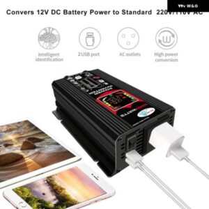 オートピーク 900ワット LCD ディスプレイ 電源インバーターデュアル USB 電圧変換アダプタ 12V 220V/110V 正弦波変圧器