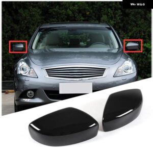 インフィニティ G25 G37 2007-2013 ABS 黒車 外装 バック ミラー 装飾 カバー ステッカー カーアクセサリー