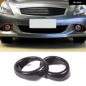 インフィニティ G25 G37 2010-2013 ABS カーボン/黒 PLASTICCAR フロント フォグライト ランプカバー トリム カーアクセサリー
