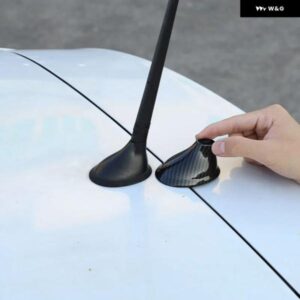 フィアット 500 2011-2015 ABS カーボン/ブライトルーフ アンテナカバー ベース 装飾 カバー カーアクセサリー
