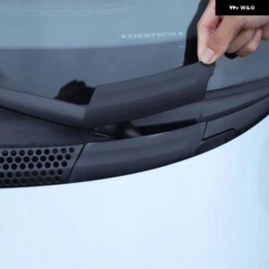 フィアット 500 2010-2024 ABS ブラック フロントガラス アンダー水路カバー プレートカーアクセサリー 交換部品