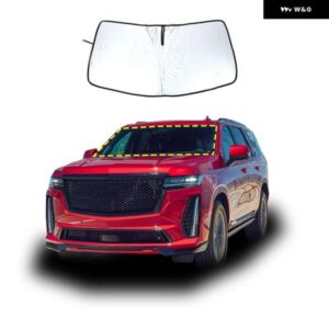 キャデラック エスカレード 2021-2024 フロントガラス サン シェード ソーラーパッド カーアクセサリー