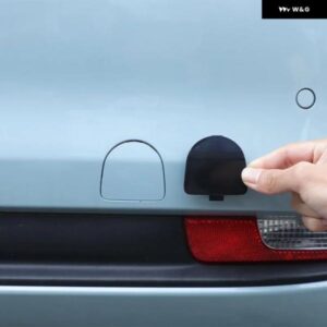 ABS 黒 フィアット 500 2016-2024 フロントリア牽引フックカバー テールトレーラーキャップ トリム カーアクセサリー