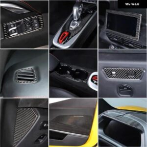 ソフトカーボンロータスエミラ 2021-2023 ステアリングホイール コンソール ギア シフト パネル カバー トリム ステッカー カーアクセサリー