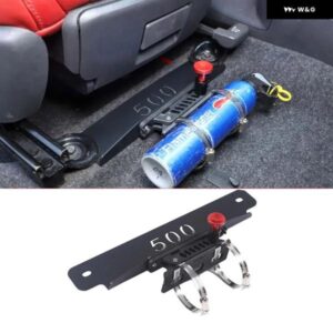 フィアット 500 2016-2024 合金 黒助手席消火器 ブラケット アクセサリー