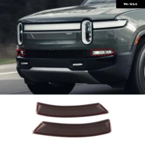 RIVIAN R1T ABS ブラックフロント ウィンカーライト 装飾 パッチカバー 外装 アクセサリー