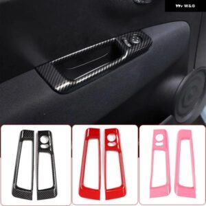 フィアット 500 2010-2022 ABS バック ミラー 調整スイッチフレーム ドア 収納 ボックス 装飾 フレーム ステッカー カーアクセサリー