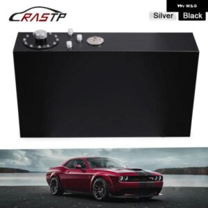 アルミ 58L 燃料サージタンク 鏡面研磨 燃料バッテリー キャップ付き センサー付き ブラック RS-OCC048