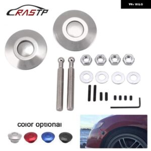 プッシュ ボタン ビレット フードピンロッククリップキット エンジン ボンネット ロック車クイックラッチRS-ENL008