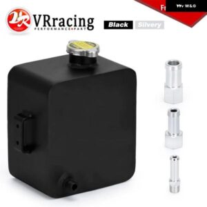 2L リットル研磨 合金 ヘッダー拡張ウォータータンク キャップ ウォーターヘッダータンク クーラント オーバーフロー タンク リザーバー キット