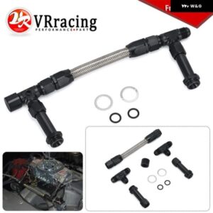 AN8 8AN デュアルフィード燃料ラインデュアルフィード キャブレター 燃料ラインキット ステンレス 編組ホースホーリー 4150 キャブレター アクセサリー