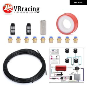1/4インチ 20メートル エアラインブレーキホースエア チューブ プッシュ インコネクタエア継手 PTFE テープチェックバルブ