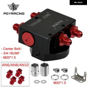 オイル フィルター サンドイッチ アダプター オイル フィルター リモートブロック付き サーモスタット付き 1XAN8 4XAN6/AN8/AN10 PQY5675BK