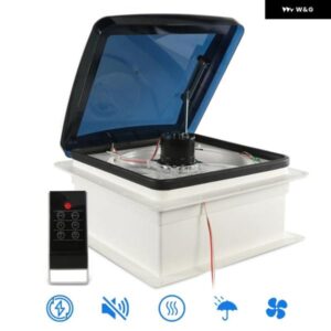 14インチ RV 換気ファン自動換気排気ファンルーフ ベントサーモスタット 付きレインセンサー 1200/M 10スピード 調整可能