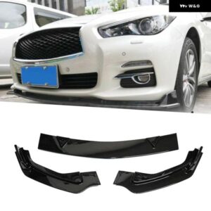 インフィニティ Q50 2014-2017 非スポーツ フロント バンパー リップ スポイラー カーボン バンパー スプリッター プロテクター 部品