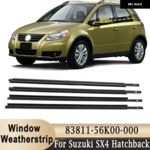 スズキ 4個 窓ウェザーストリップ外側ドアガラスモールディング トリム シールベルトウェザーストライパー SX4 ハッチバック 83811-56K