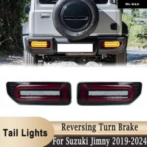 スズキ LED テール ライト アセンブリ ホワイト リバース アンバー ウインカー アンプ ジムニー 2019-2024 用レッド RUNNIG