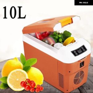 10L ミニ冷蔵庫 冷蔵 冷凍LEDスマート ディスプレイ 付きホットデュアル目的ポータブル屋外食品保管アイス ボックス ドリンククーラー冷蔵庫