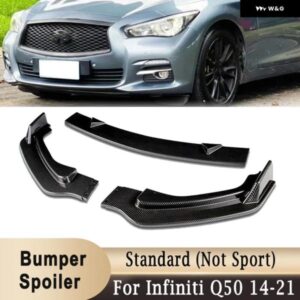 インフィニティ Q50 2014-2021 用フロント バンパー スポイラー リップスタンダード スポーツ用ではありません DIY アンダー バンパー ディフューザー