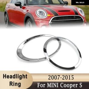 ミニクーパー S R55 R56 R57 R58 R59 2007-2015 ヘッドライト 外輪カバー トリム ライト 装飾 ステッカー 51137149905