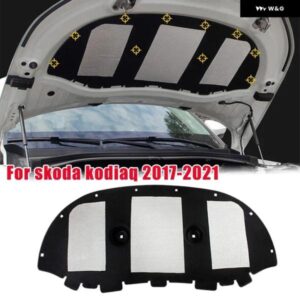 シュコダ KODIAQ 2017-2021 フロント エンジン フード断熱綿パッド 防音断熱マットカバー PET アルミ箔