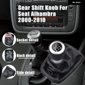 5/6スピード ギアスティック シフト ノブ PU レザー ブーツ シートアルハンブラ 36800