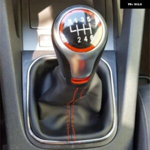 カーパーツ 5/6スピード マニュアル シフト ギアノブ ブーツ カバー 付き VW ゴルフ /ラビット/ジェッタ MK5 2004-2009 VW ゴルフ /ジェッタ MK6