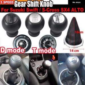 スズキ の使用ギアシフター ノブレバー マニュアル 5スピード スイフト 2005-2010 S-クロス SX4 アルト革 防塵 カバー