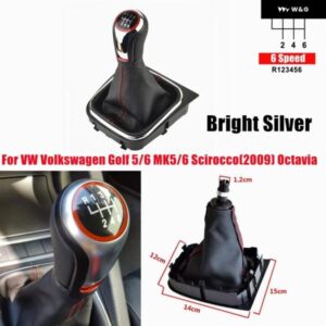 5/6スピード ギア シフト ノブ 防塵 カバー スエードレザー VW ゴルフ /ラビット/ジェッタ MK5 2004-2009 VW ゴルフ /ジェッタ MK6 2010-2014