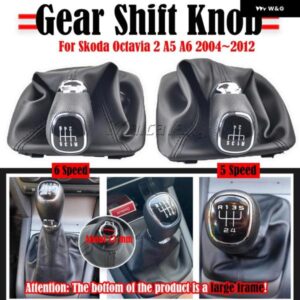 マニュアル ギア シフト ノブ 5/6スピード レバー スティックシフター シュコダ オクタヴィア 2 A5 A6 38200-2012 カーアクセサリー
