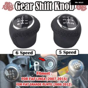 スタイリング ギア シフト レバー ハンドル 5 6スピード ギア シフト ノブスティックヘッドフィアットグランデプント 2006-2012 フィアットリネア 2007-2015