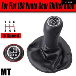 スティックギアノブ シフト ハンドボール黒革ゲートル ブーツ カバー ギア シフト ノブ 5スピード フィアットプント MK2 188