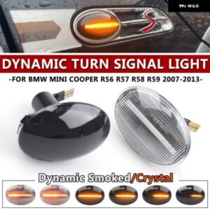 2個 LED ダイナミックサイドマーカーウィンカーシーケンシャル ウインカーライト ミニクーパー R55 R56 R57 R58 R59 CL-R56-LSM-SM