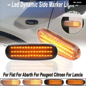 1ペア フィアット パンダ MK2 MK3 グランデ プント 199 ドブロ フィオリーノ 3 アイデア 350 リネア 323 ダイナミック LED サイド マーカー信号灯