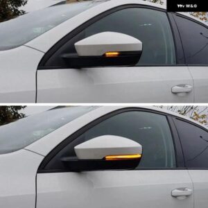 ダイナミック LED ウインカー ウインカー ミラー フラッシャー ライト 2個 車 VW T-ROC T-CORSS シュコダ オクタヴィア MK3 5E