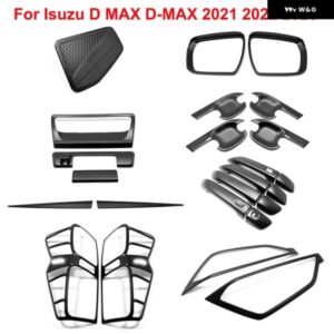 いすゞ D-MAX DMAX 2021 22 23 ABS ブラック LHD トリム フロントとリア ヘッドライト カバー ハンドルボウル燃料 タンクキャップ