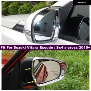 スズキ ABS クロームバックミラー 雨アイブロウ 装飾 カバー トリム VITARA エスクード/SX4 S-クロス 2015 - 2022 カ