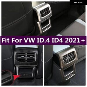 リア アームレスト ボックス アンチキック パッド プロテクター エアコン アウトレット ACベントカバー トリム 車VW ID.4 ID4 2021 - 2024