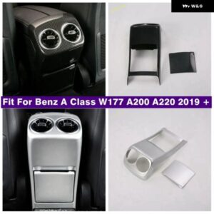 ABS アームレスト ボックス エア アウトレット AC ベント抗キック 装飾 パネル カバー トリム ベンツ Aクラス W177 A200 A220 2019 - 2024 カーアクセサリー