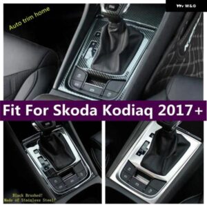 ステンレス センター コントロール ギア シフト ボックス 装飾 フレーム カバー トリム シュコダ コディアック 2017-2023 カーアクセサリー