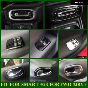 エア AC ベント フレーム / ドアハンドル ボウル/ウィンドウリフト ボタン カバー トリム スマート 453 フォーツー 2015-2020 カーアクセサリー