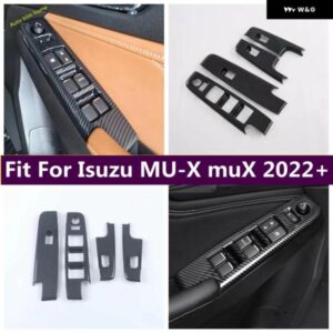 窓ガラスリフト スイッチ 制御 ボタン 装飾 フレーム カバー トリム いすゞ MU-X MUX 2022 2023 カーアクセサリー