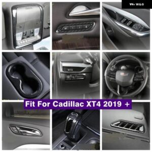 カーボンウィンドウリフト ボタン エア AC ベント ギア シフト ボックス 光 制御 装飾 パネル カバー トリム キャデラック XT4 2019 - 2022
