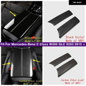 オートセンター アームレスト ボックス 装飾 パネル カバー トリム ベンツ Cクラス W205 GLC X253 2015 - 2021 コンソール アームレスト 収納 ボックス