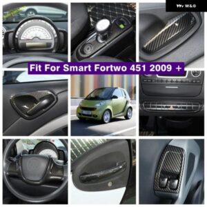 ダッシュボード エア AC ベント ギア シフト コントロール パネル ドアハンドル ボウルカバー トリム スマートフォーツー 451 2009 - 2015 カーアクセサリー