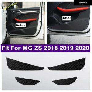 カーボン ステッカー インナードア傷防止アンチキック パッド フィルム プロテクター カバー トリム MG ZS 2018-2023 カーアクセサリー