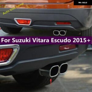 スズキ ステンレス リアテール パイプ ダブル排気 装飾 フレーム カバー トリム VITARA エスクード 2015-2019 カーアクセサリー