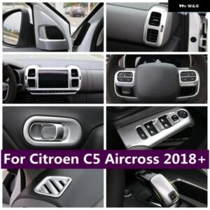 エアベント 装飾 フレーム / ステアリングホイール / ギア シフト ヘッド/ウィンドウリフト ボタン カバー トリム シトロエン C5 エアクロス 2018 - 2024